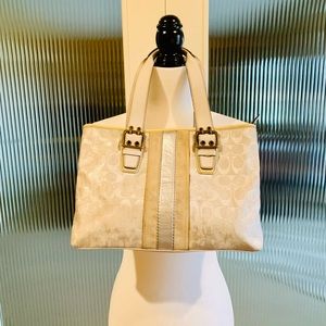 Vintage Coach Silver Tie Dye Slim Tote